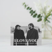 シンプルエレガント恋バレンタインのカップル3写真 シーズンポストカード (スタンド正面)