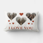 シンプルエレガント恋バレンタインのカップル3写真 ランバークッション (正面)