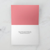 シンプルエレガント恋バレンタインのカップル4枚の写真 カード (内部)