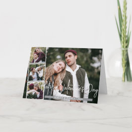シンプルエレガント恋バレンタインのカップル4枚の写真 カード