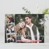 シンプルエレガント恋バレンタインのカップル4枚の写真 シーズンカード (スタンド正面)