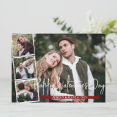 シンプルエレガント恋バレンタインのカップル4枚の写真 シーズンカード (スタンド正面)