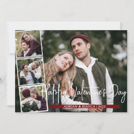 シンプルエレガント恋バレンタインのカップル4枚の写真 シーズンカード