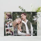 シンプルエレガント恋バレンタインのカップル4枚の写真 シーズンカード (スタンド正面)