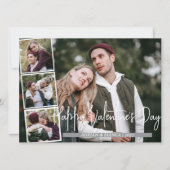 シンプルエレガント恋バレンタインのカップル4枚の写真 シーズンカード (正面)