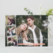 シンプルエレガント恋バレンタインのカップル4枚の写真 シーズンカード (スタンド正面)