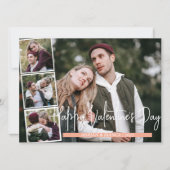 シンプルエレガント恋バレンタインのカップル4枚の写真 シーズンカード (正面)