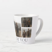 シンプルエレガント恋バレンタインのカップル5写真 カフェラテマグ (右アングル)