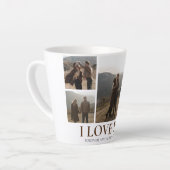 シンプルエレガント恋バレンタインのカップル5写真 カフェラテマグ (左アングル)