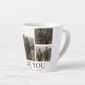 シンプルエレガント恋バレンタインのカップル5写真 カフェラテマグ (右アングル)