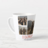 シンプルエレガント恋バレンタインのカップル5写真 カフェラテマグ (左アングル)