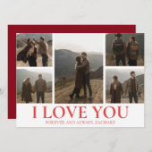 シンプルエレガント恋バレンタインのカップル5写真 シーズンカード (正面/裏面)