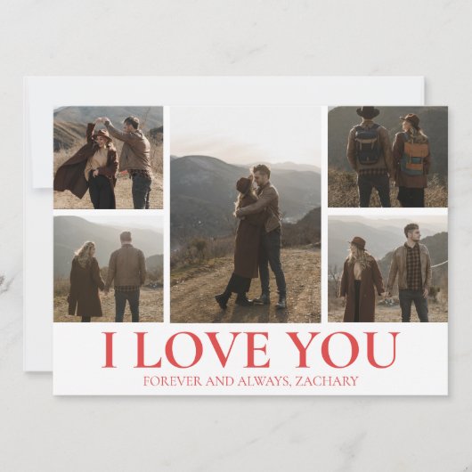 シンプルエレガント恋バレンタインのカップル5写真 シーズンカード (正面)