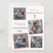 シンプルエレガント恋バレンタインのカップル5写真 シーズンカード (正面)