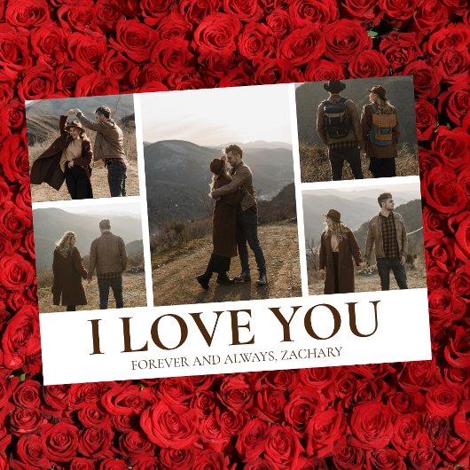 シンプルエレガント恋バレンタインのカップル5写真 シーズンカード