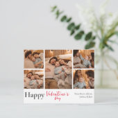 シンプルエレガント恋バレンタインのカップル5写真 シーズンポストカード (スタンド正面)