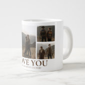 シンプルエレガント恋バレンタインのカップル5写真 ジャンボコーヒーマグカップ (正面右)
