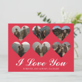 シンプルエレガント恋バレンタインのカップル6枚の写真 シーズンカード (スタンド正面)