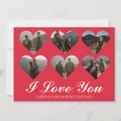 シンプルエレガント恋バレンタインのカップル6枚の写真 シーズンカード (正面)