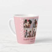 シンプルエレガント恋バレンタインデー夫婦の写真 カフェラテマグ (左アングル)