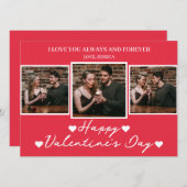 シンプルエレガント恋バレンタインデー夫婦の写真 シーズンカード (正面/裏面)