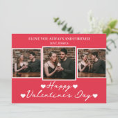 シンプルエレガント恋バレンタインデー夫婦の写真 シーズンカード (スタンド正面)
