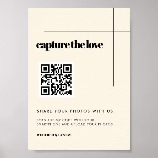 シンプルエレガント愛のサインをキャプチャする ポスター (正面)