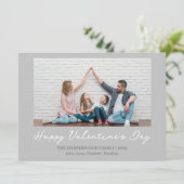 シンプルエレガント愛バレンタイン家族の写真 シーズンカード (スタンド正面)