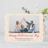 シンプルエレガント愛バレンタイン家族の写真 シーズンカード (スタンド正面)