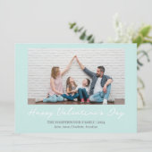 シンプルエレガント愛バレンタイン家族の写真 シーズンカード (スタンド正面)