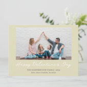 シンプルエレガント愛バレンタイン家族の写真 シーズンカード (スタンド正面)