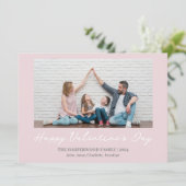 シンプルエレガント愛バレンタイン家族の写真 シーズンカード (スタンド正面)