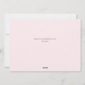 シンプルエレガント愛バレンタイン家族の写真 シーズンカード (裏面)