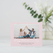 シンプルエレガント愛バレンタイン家族の写真 シーズンポストカード (スタンド正面)