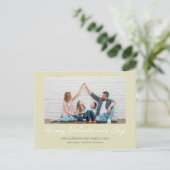 シンプルエレガント愛バレンタイン家族の写真 シーズンポストカード (スタンド正面)