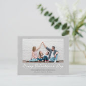 シンプルエレガント愛バレンタイン家族の写真 シーズンポストカード (スタンド正面)