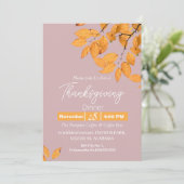 シンプルエレガント感謝祭フローラ秋 招待状 (スタンド正面)