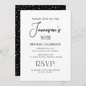 シンプルエレガント成金50日 招待状 (正面/裏面)