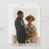 シンプルエレガント手書きスクリプ結婚ト 招待状 (裏面)