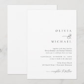 シンプルエレガント手書結婚き 招待状 (正面/裏面)