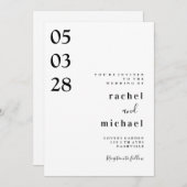 シンプルエレガント招待 招待状 (正面/裏面)