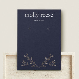 シンプルエレガント支部海軍イヤリングディスプレイカード