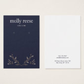 シンプルエレガント支部海軍イヤリングディスプレイカード (正面&裏面)