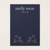 シンプルエレガント支部海軍イヤリングディスプレイカード (正面)