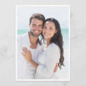 シンプルエレガント救水の色ユ結婚カリス セーブザデート (裏面)