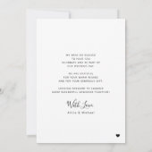 シンプルエレガント数々の写真結婚コラージュ サンキューカード (裏面)