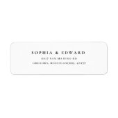 シンプルエレガント文字白黒差出人住所 ラベル (正面)