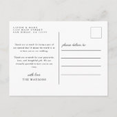 シンプルエレガント文字 |さん結婚ありがとう ポストカード (裏面)