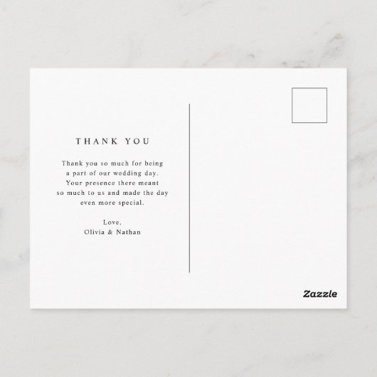 シンプルエレガント文字 |さん結婚ありがとう ポストカード (裏面)