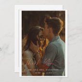 シンプルエレガント文字 |さん結婚ありがとう 招待状 (正面/裏面)